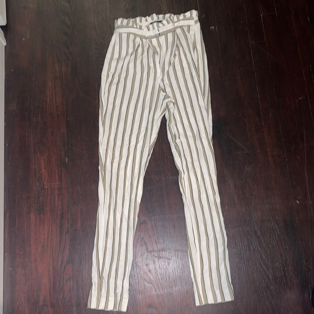 Express Twill Stripe Ankle Pant- size 4L